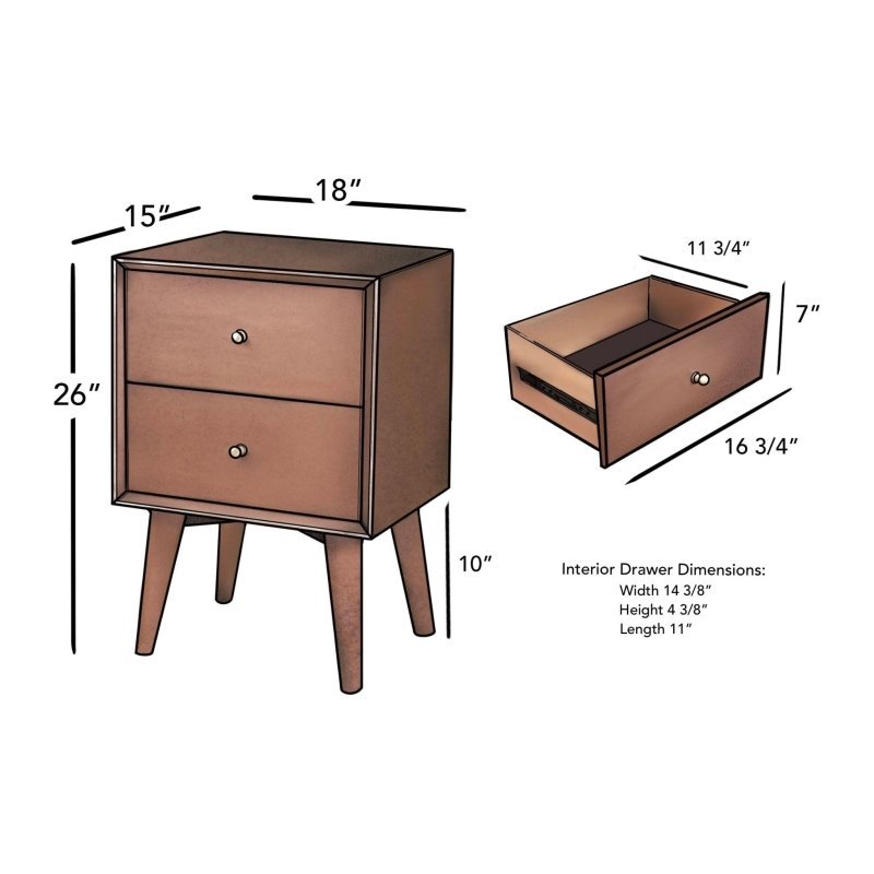 Flynn Nightstand, Acorn - FCHF CITY