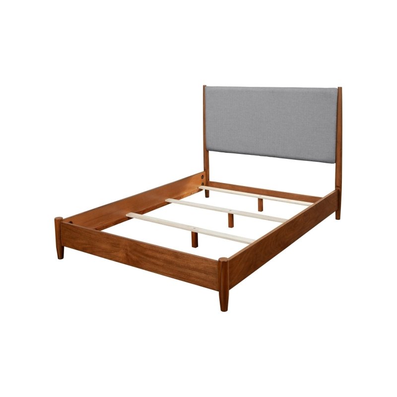Flynn Panel Bed, Acorn/Grey - FCHF CITY