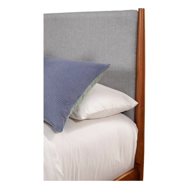 Flynn Panel Bed, Acorn/Grey - FCHF CITY