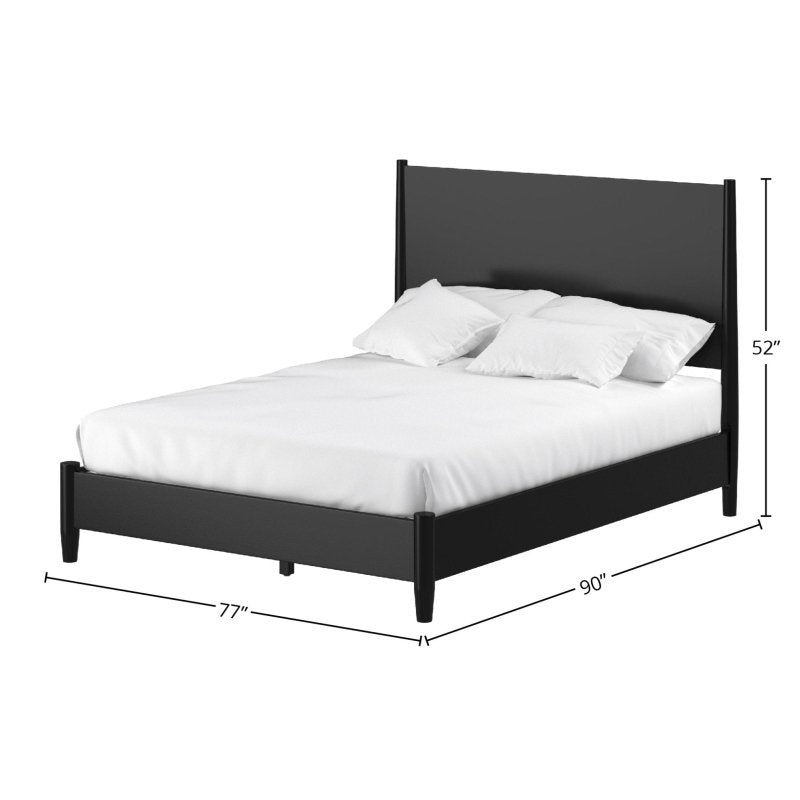 Flynn Panel Bed, Black - FCHF CITY