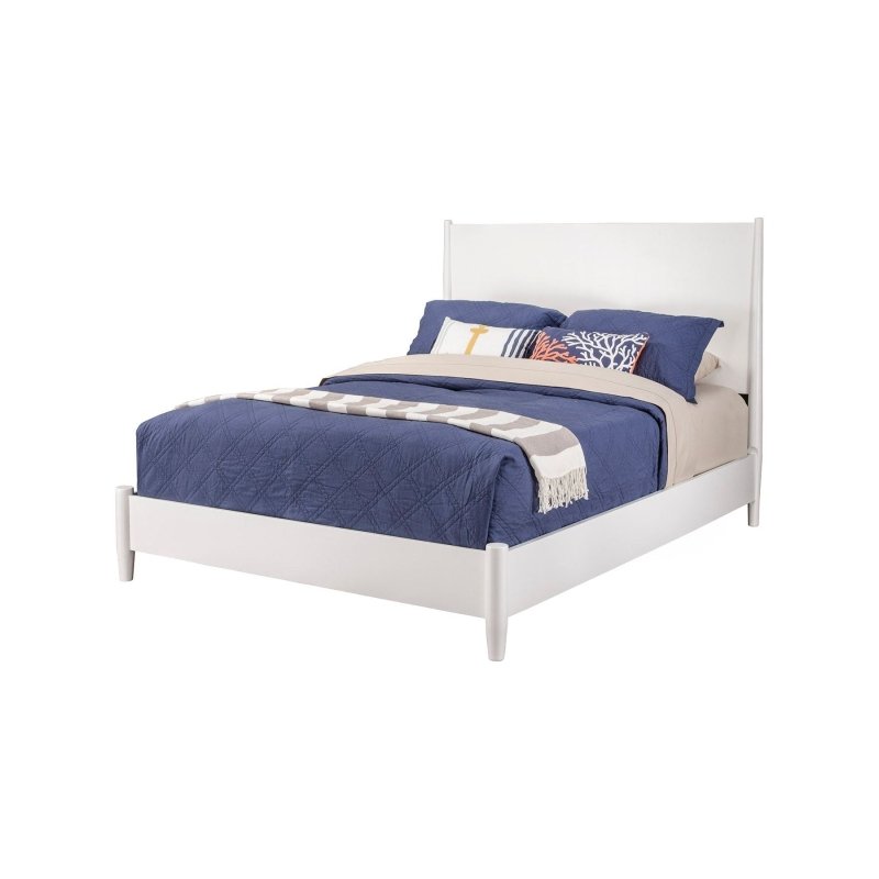 Flynn Panel Bed, White - FCHF CITY