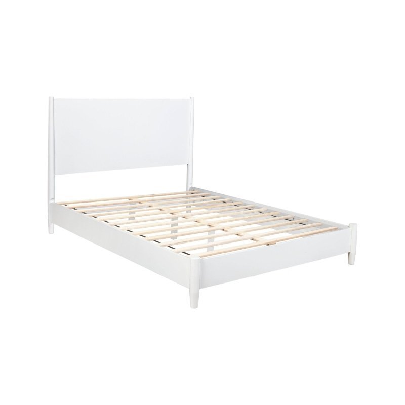 Flynn Platform Bed, White - FCHF CITY