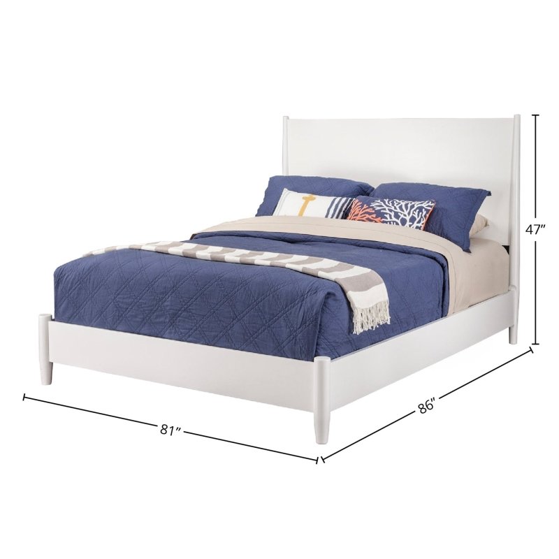 Flynn Platform Bed, White - FCHF CITY