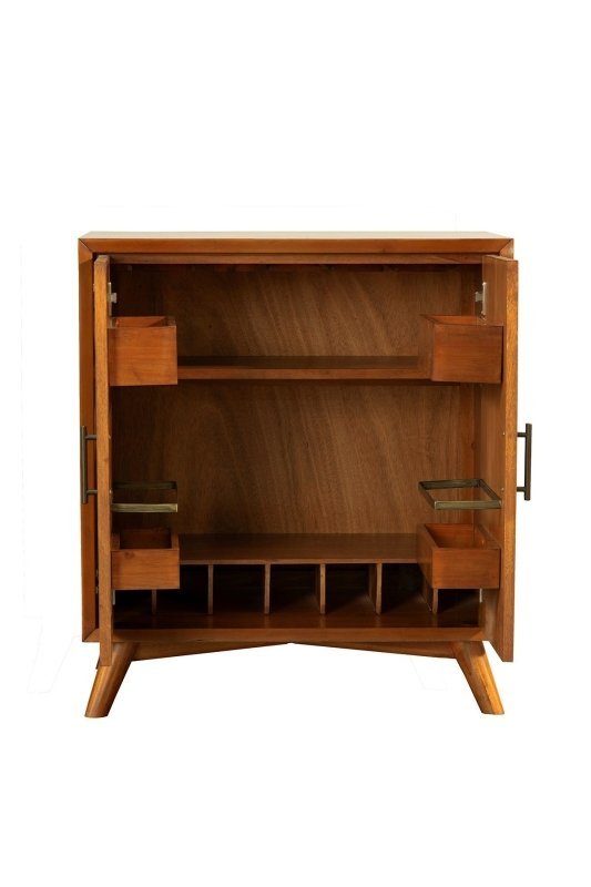 Flynn Small Bar Cabinet, Acorn - FCHF CITY