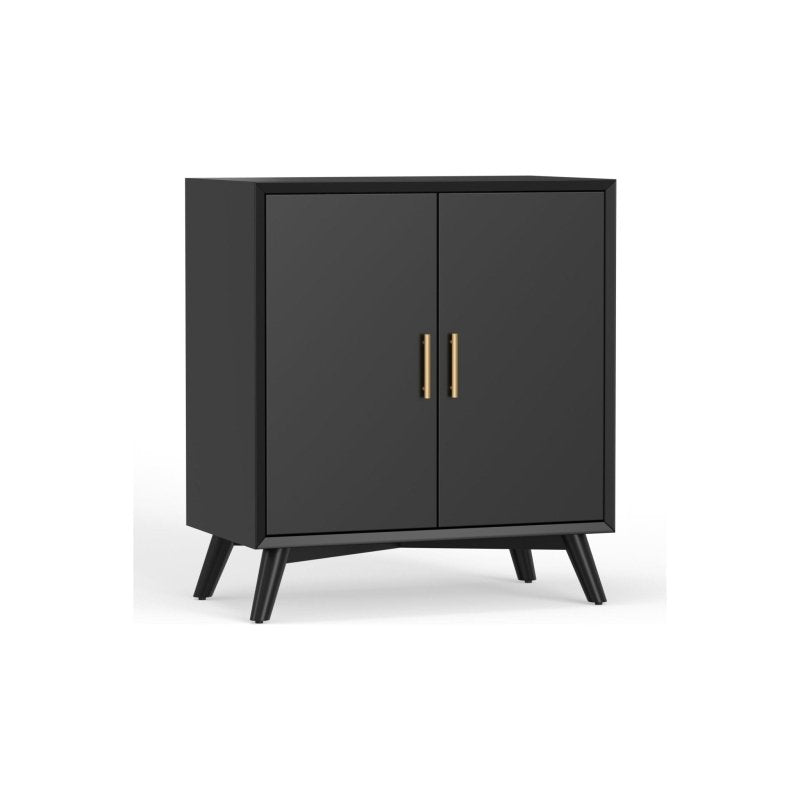 Flynn Small Bar Cabinet, Black - FCHF CITY