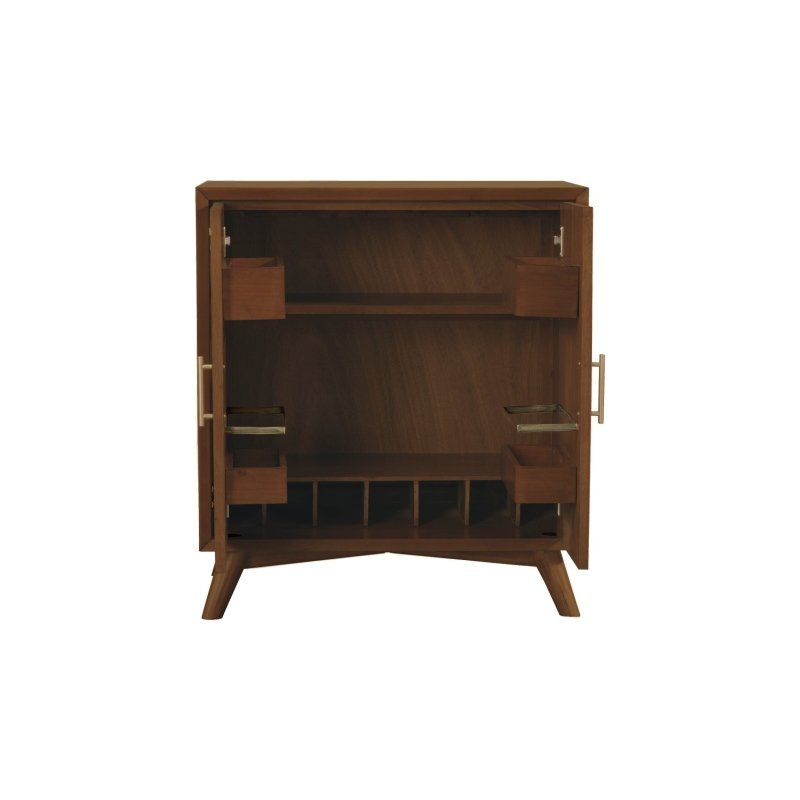 Flynn Small Bar Cabinet, Walnut - FCHF CITY