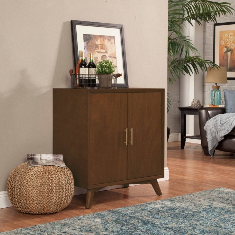 Flynn Small Bar Cabinet, Walnut - FCHF CITY
