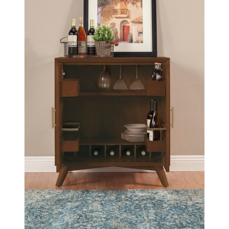 Flynn Small Bar Cabinet, Walnut - FCHF CITY
