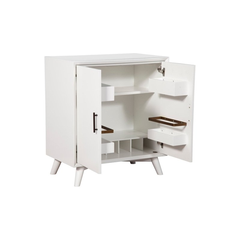 Flynn Small Bar Cabinet, White - FCHF CITY