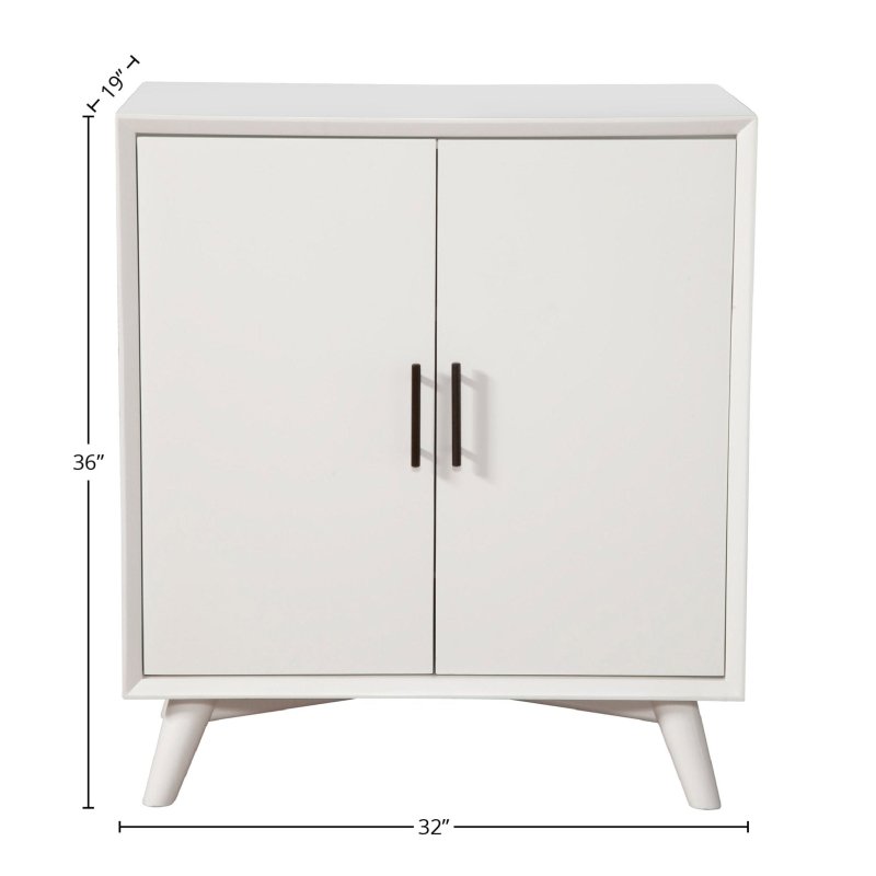 Flynn Small Bar Cabinet, White - FCHF CITY