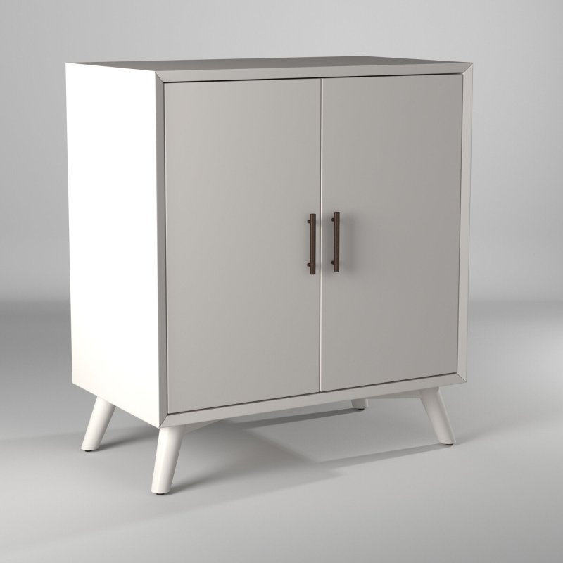 Flynn Small Bar Cabinet, White - FCHF CITY