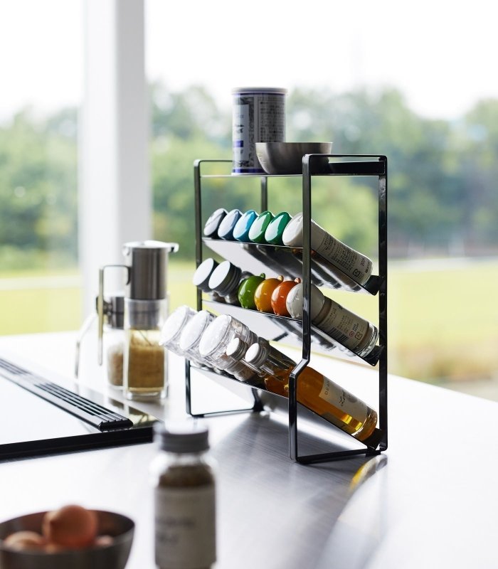 Four - Tier Slim Spice Rack - Steel - FCHF CITY