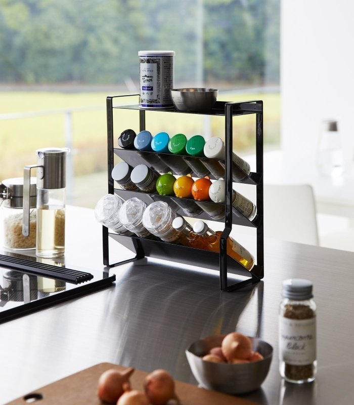Four - Tier Slim Spice Rack - Steel - FCHF CITY