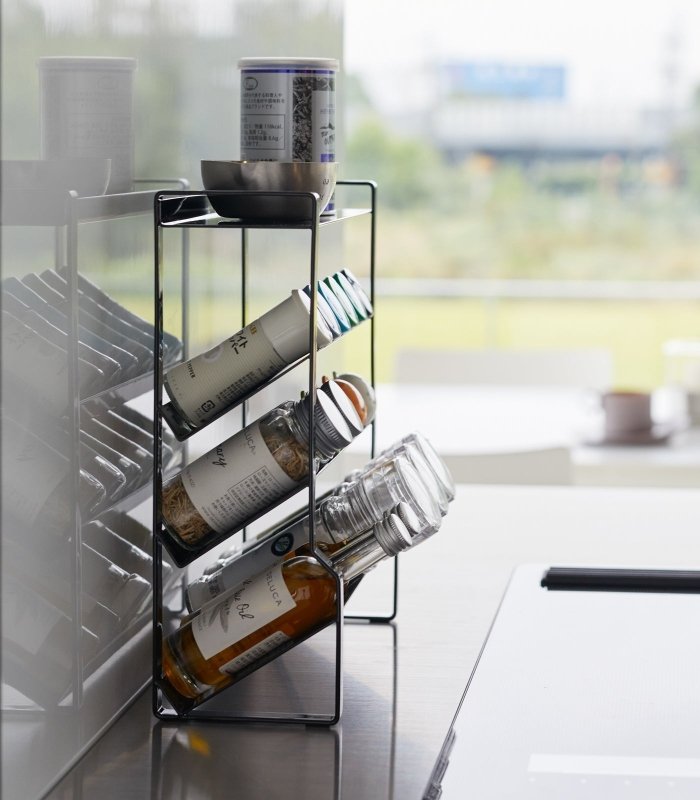 Four - Tier Slim Spice Rack - Steel - FCHF CITY