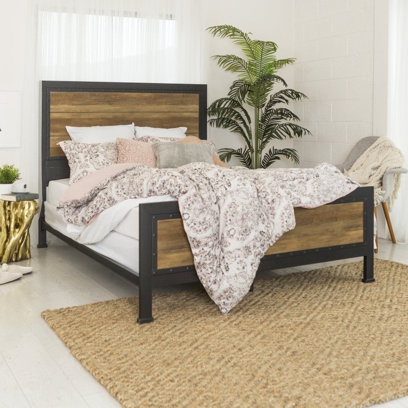Galen Rustic Queen Bed - FCHF CITY