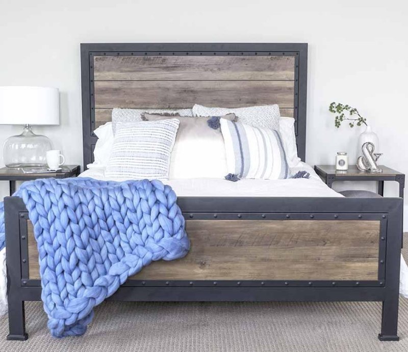Galen Rustic Queen Bed - FCHF CITY