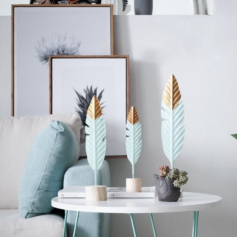 Gold - Dipped Feather Decoration - FCHF CITY