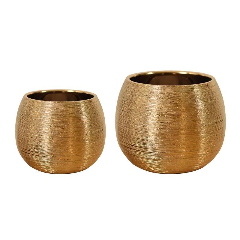 Gold - Plated Flower Pot - FCHF CITY