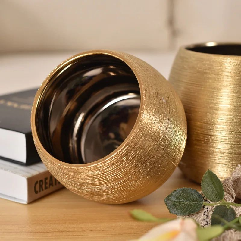 Gold - Plated Flower Pot - FCHF CITY