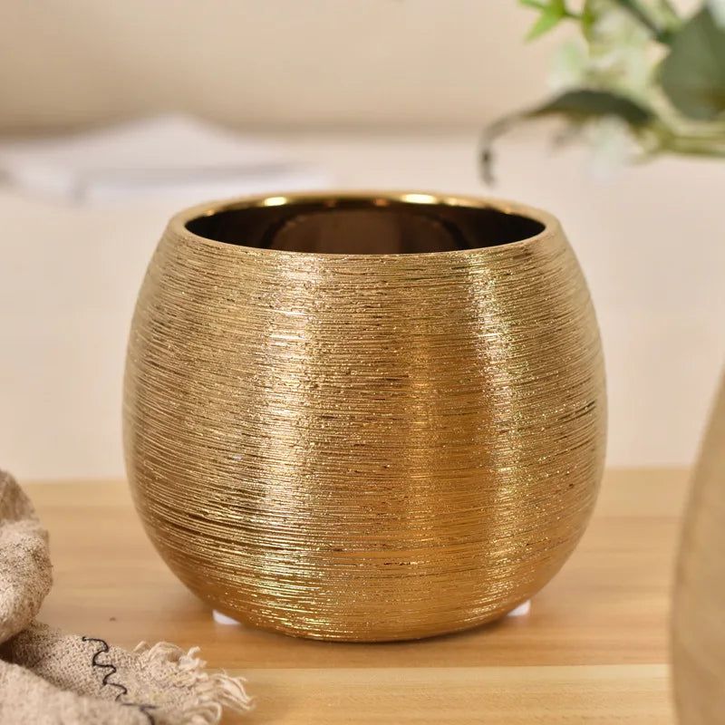 Gold - Plated Flower Pot - FCHF CITY