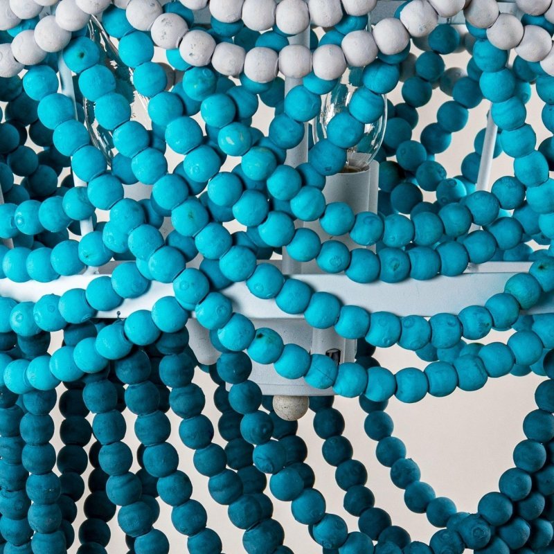 Hatfield 4 - Light Bohemia Style Wood Beaded Chandelier - FCHF CITY