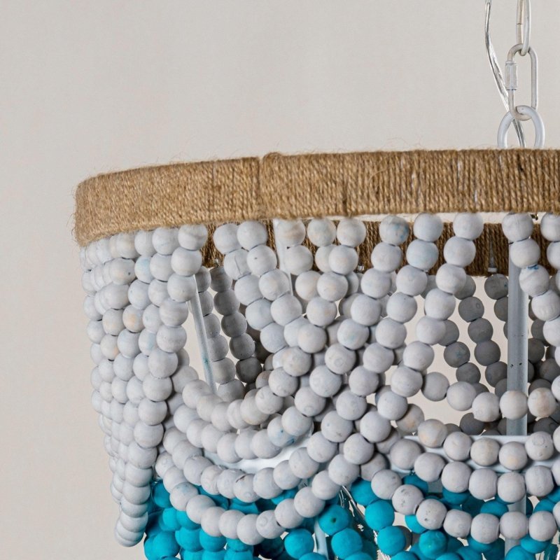 Hatfield 4 - Light Bohemia Style Wood Beaded Chandelier - FCHF CITY