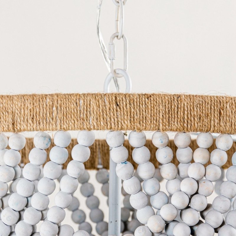 Hatfield 4 - Light Bohemia Style Wood Beaded Chandelier - FCHF CITY