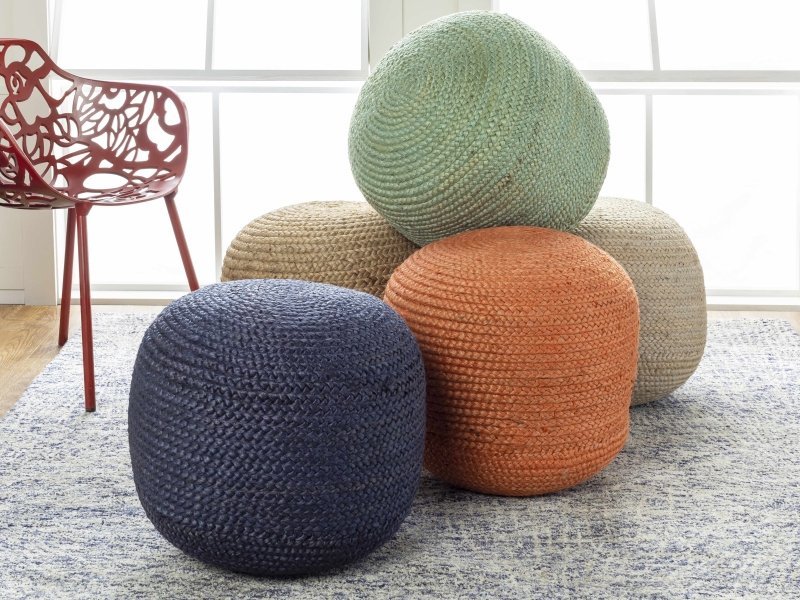 Kaumakani Jute Pouf - FCHF CITY