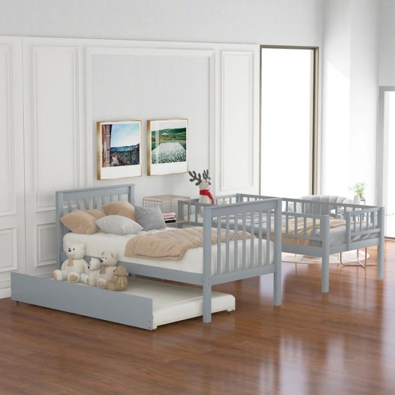 Kelly Bunk Bed with Trundle - FCHF CITY
