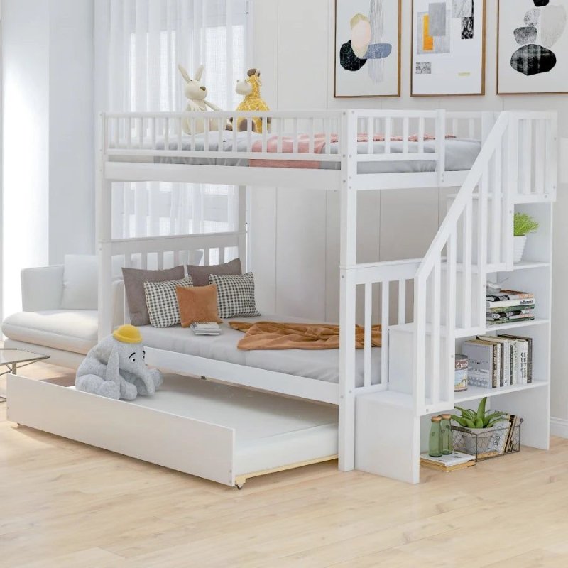Kelly Bunk Bed with Trundle - FCHF CITY
