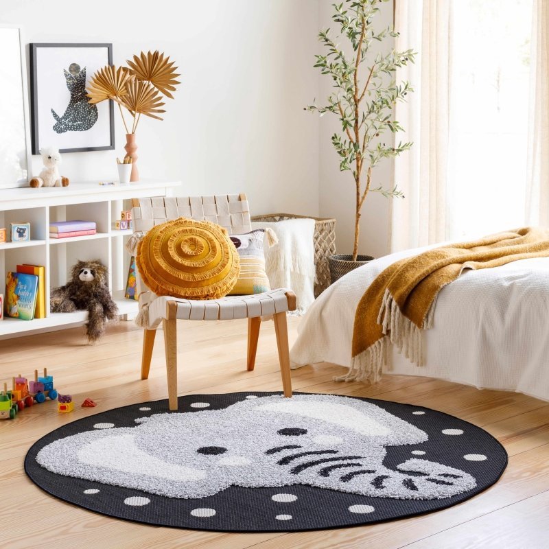 Kids Elephant Animal Print Nursery Area Rug - FCHF CITY