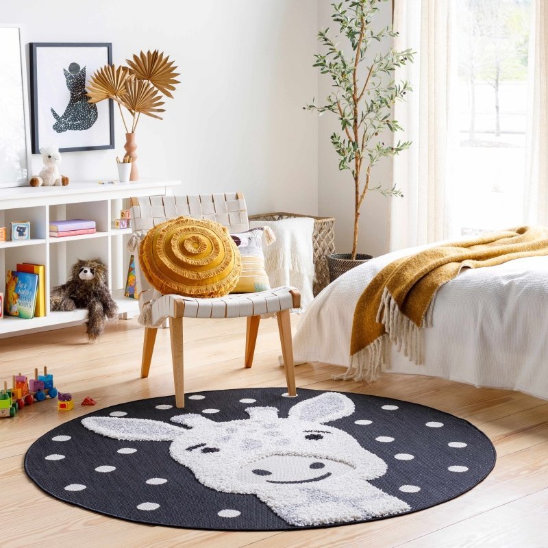 Kids Giraffe Animal Print Nursery Area Rug - FCHF CITY