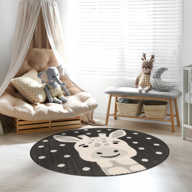 Kids Giraffe Animal Print Nursery Area Rug - FCHF CITY
