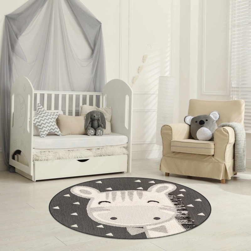 Kids Giraffe Bowtie Animal Print Nursery Area Rug - FCHF CITY