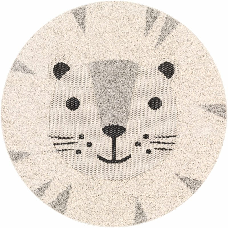 Kids Lion Animal Print Nursery Area Rug - FCHF CITY