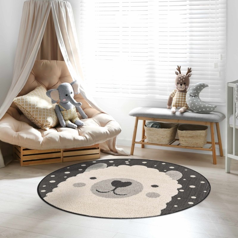 Kids Llama Animal Print Nursery Area Rug - FCHF CITY