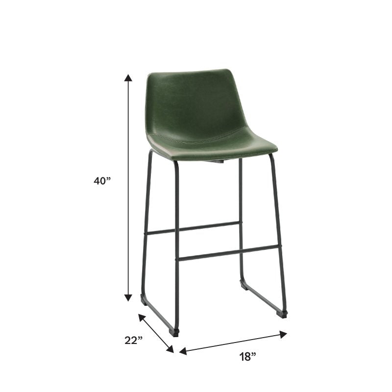 Laton Faux Leather Bar Stool, Set of 2 - FCHF CITY