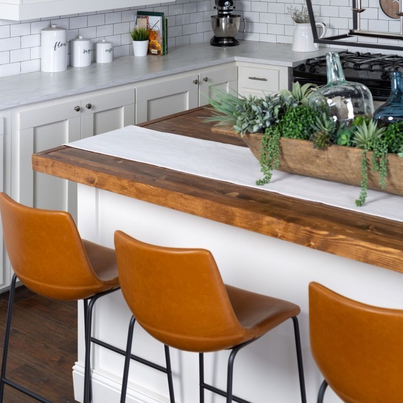 Laton Faux Leather Bar Stool, Set of 2 - FCHF CITY