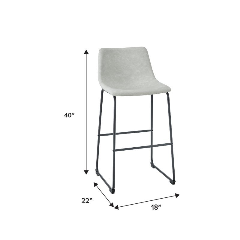 Laton Faux Leather Bar Stool, Set of 2 - FCHF CITY