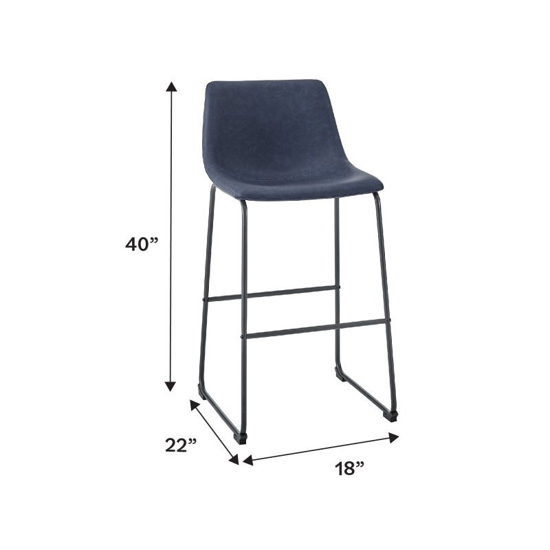 Laton Faux Leather Bar Stool, Set of 2 - FCHF CITY