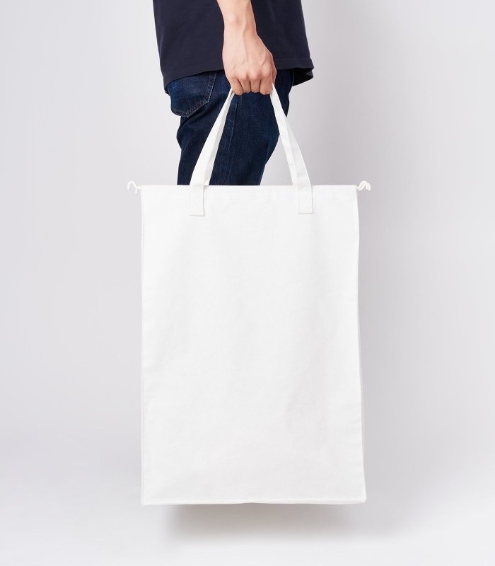 Laundry Hamper with Cotton Liner - Two Sizes - Steel + Cotton - FCHF CITY