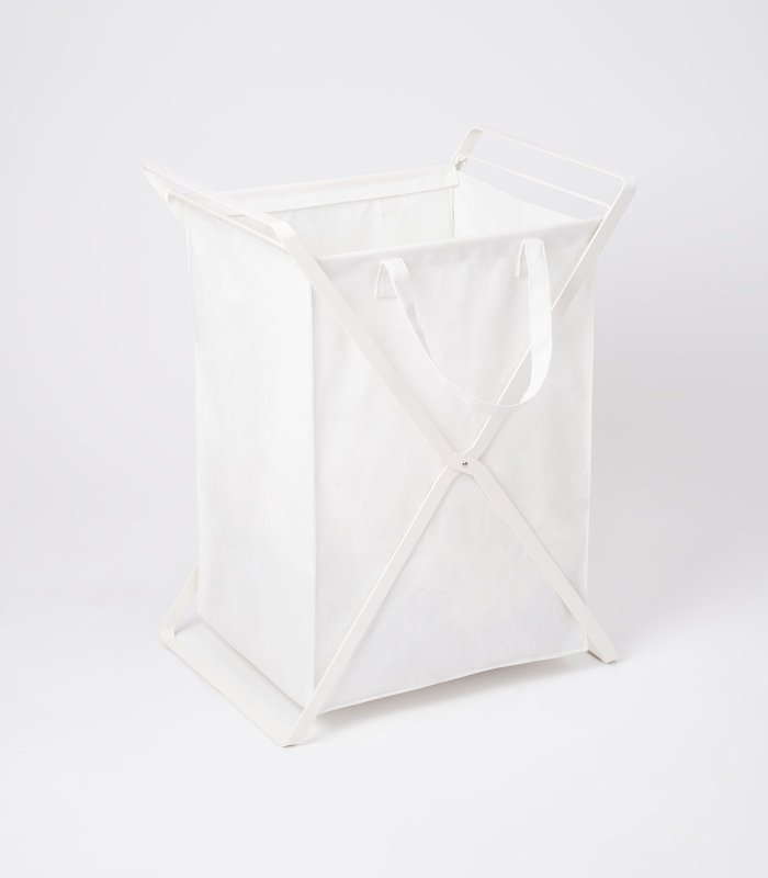 Laundry Hamper with Cotton Liner - Two Sizes - Steel + Cotton - FCHF CITY