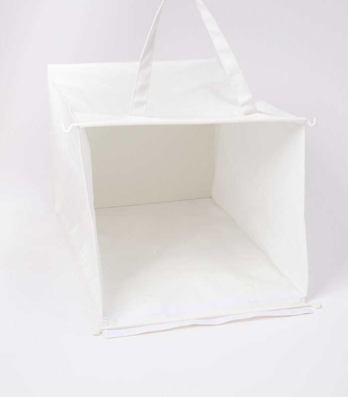 Laundry Hamper with Cotton Liner - Two Sizes - Steel + Cotton - FCHF CITY
