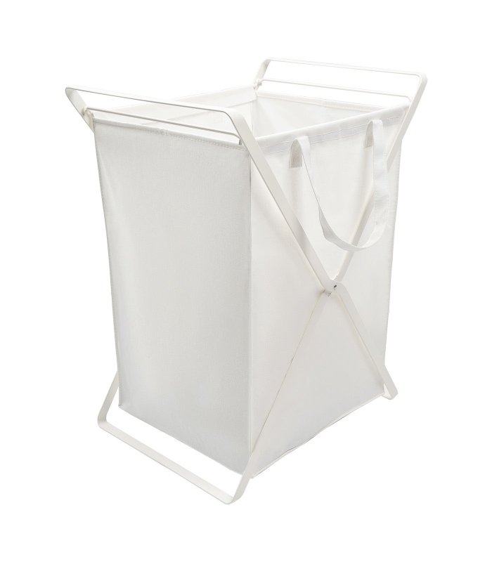 Laundry Hamper with Cotton Liner - Two Sizes - Steel + Cotton - FCHF CITY