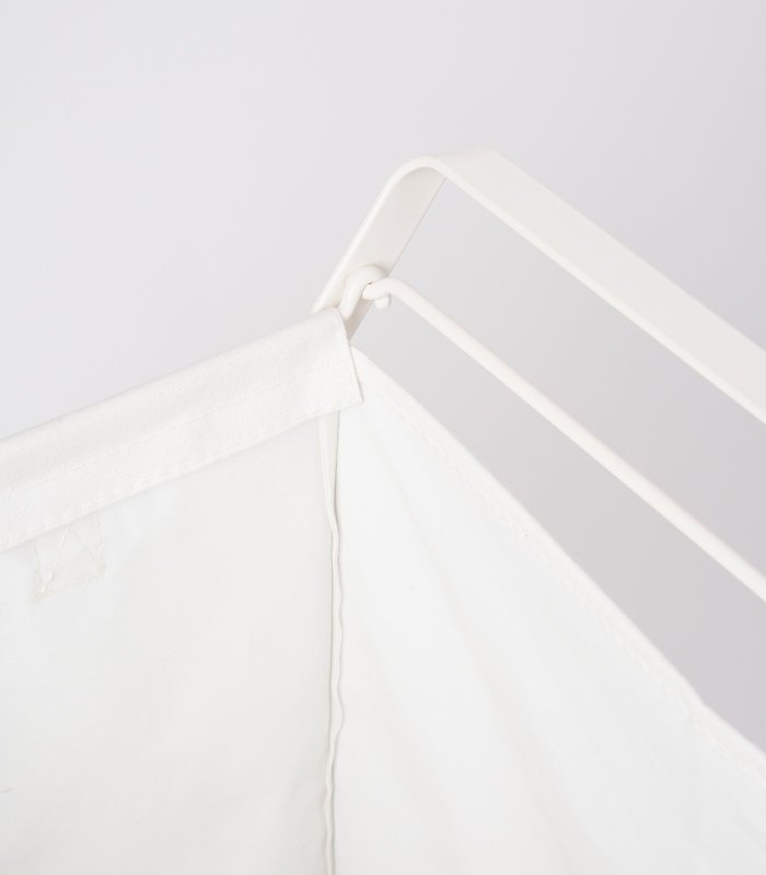 Laundry Hamper with Cotton Liner - Two Sizes - Steel + Cotton - FCHF CITY