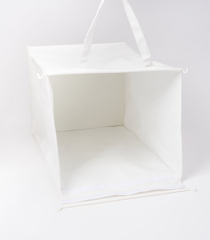 Laundry Hamper with Cotton Liner - Two Sizes - Steel + Cotton - FCHF CITY