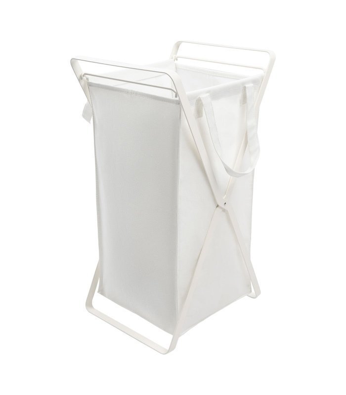 Laundry Hamper with Cotton Liner - Two Sizes - Steel + Cotton - FCHF CITY