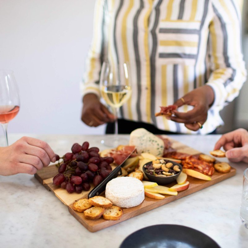 Libbey Acaciawood 4 - Piece Cheese Board Serving Set with Glass Dome - FCHF CITY