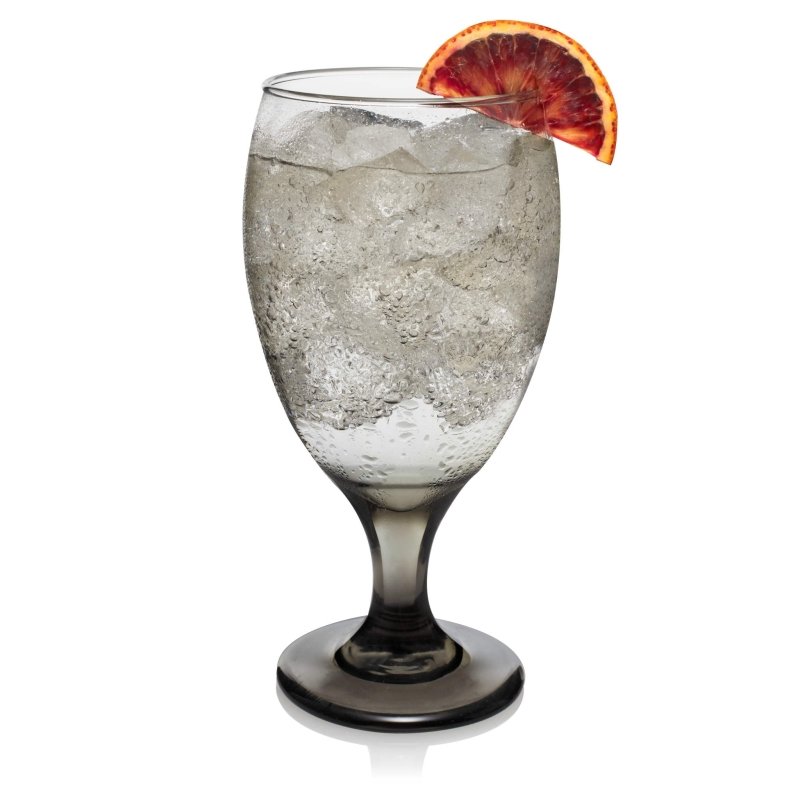 Libbey Classic Smoke Goblet Beverage Glasses, 16.25 - ounce, Set of 6 - FCHF CITY