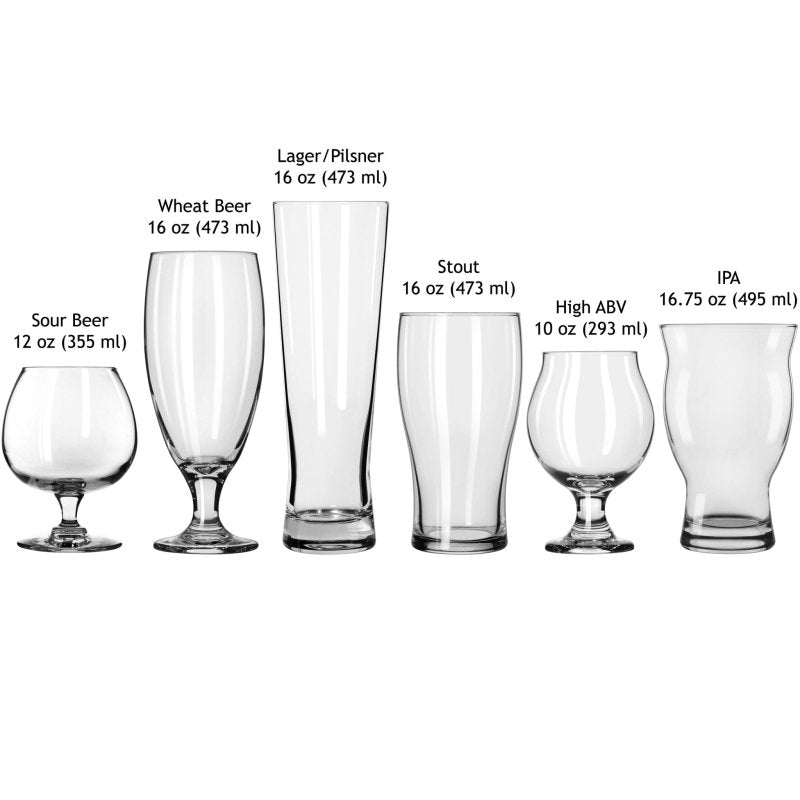 Libbey Craft Brews Assorted Beer Glasses, Set of 6 - FCHF CITY